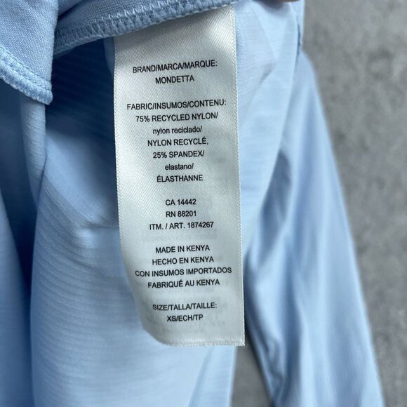 Mondetta Women's XS Light Blue Quarter-Zip Long Sleeve Active Sweatshirt - Picture 10 of 13